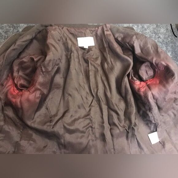 Cache Women's Brown Long Sleeve Full Zip Lined Suit Jacket - Size 6 - Picture 3 of 11